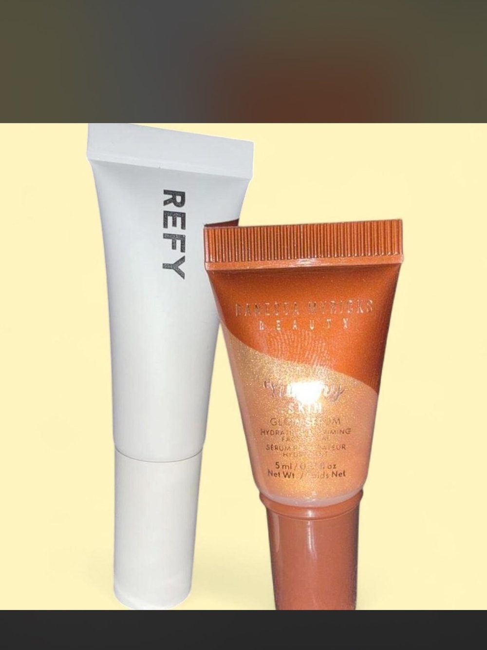 Yummy Skin Glow Serum with Hyaluronic Acid & Niacinamide & Refy lipgloss